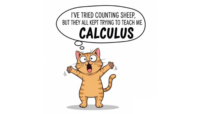 A surprised cartoon cat with wide eyes and open mouth, with a thought bubble above its head.